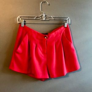 Fuchsia Dress Shorts From ASOS with Gold Button